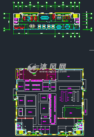 某厂房办公区和工厂平面布置图