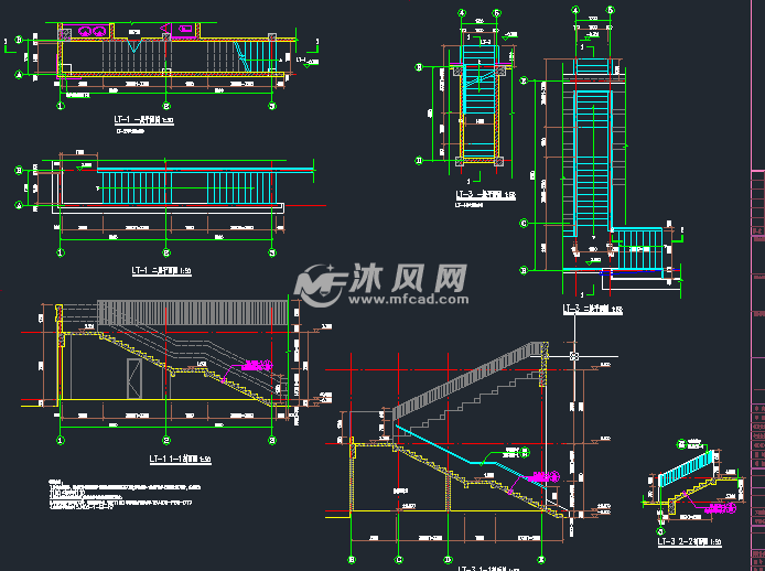 某学校体育看台建筑平面图