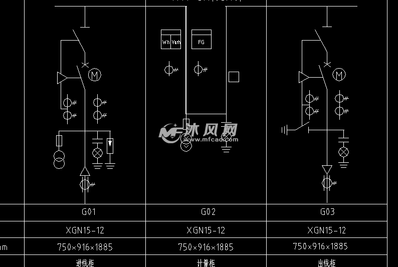 xgn15-12vs1断路器隔离开关环网柜电气原理施工接线图 - 电气工程图纸