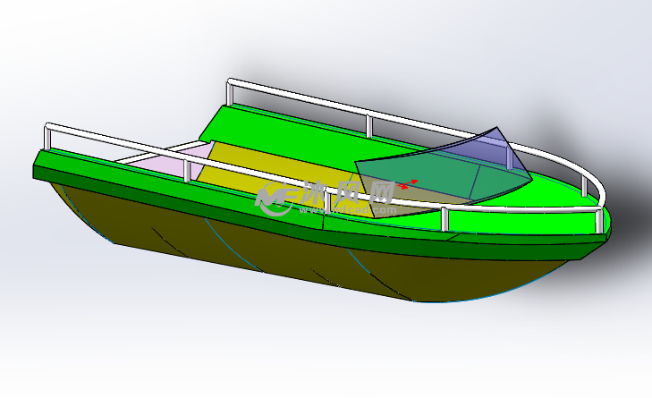 4米铝合金快艇 - 海洋船舶图纸 - 沐风网