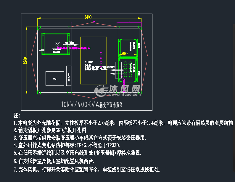 箱变施工图布局图