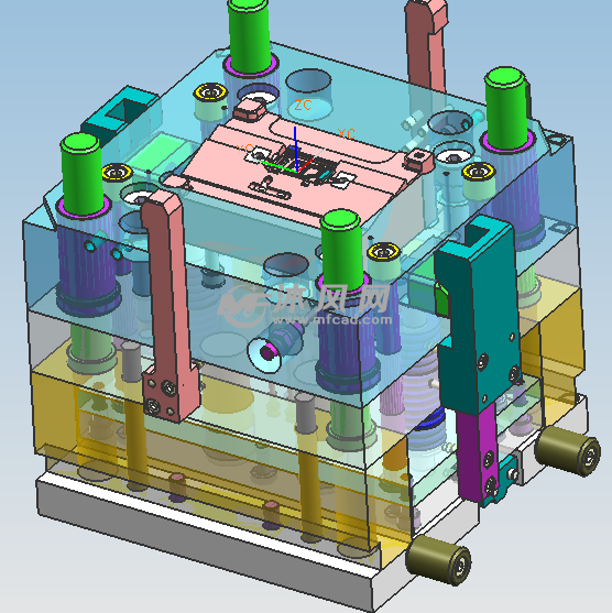 冰机支撑架模具3d