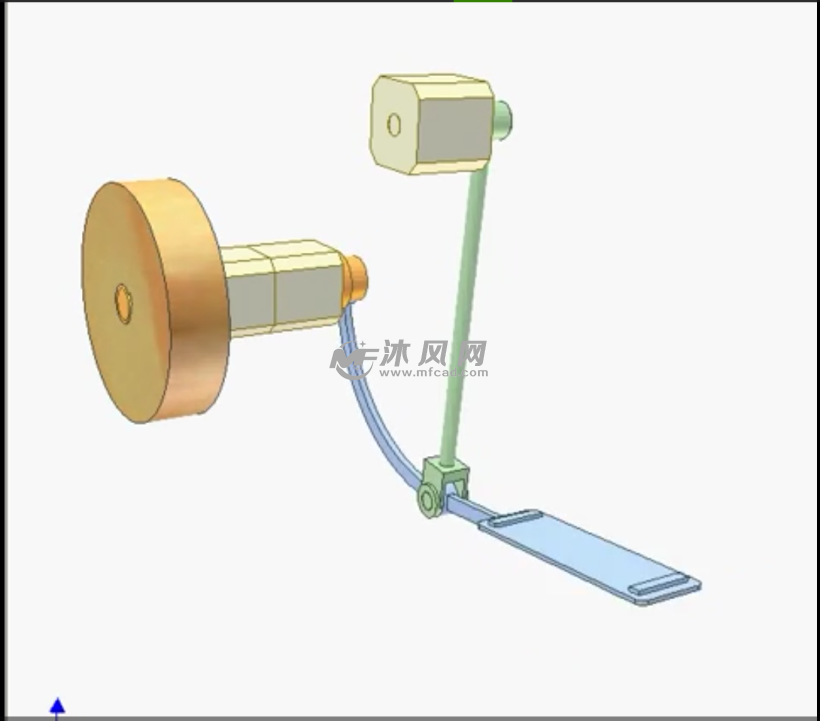 4连杆联动装置,用于输出旋转_通用结构设计_沐风网