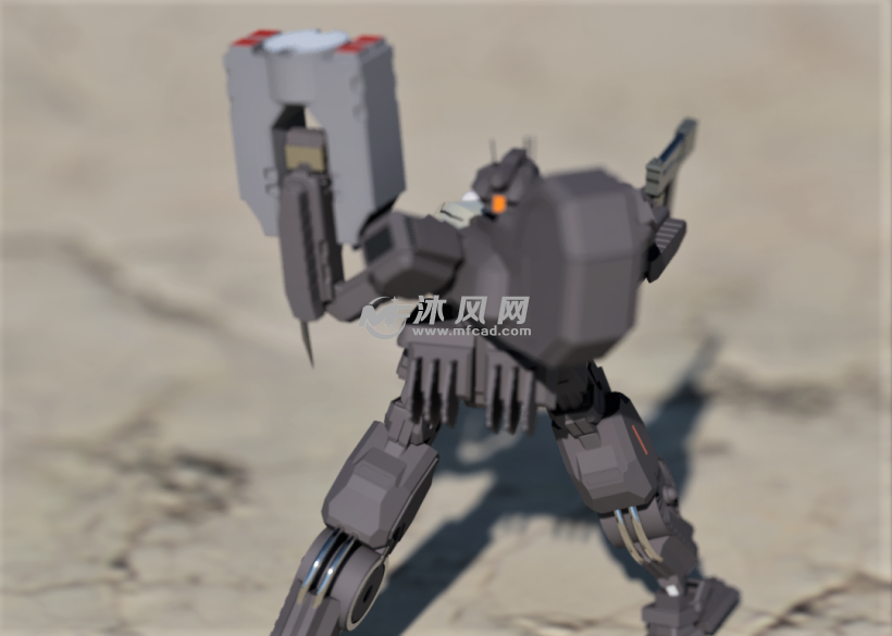 战斗型玩具机器人设计模型渲染图