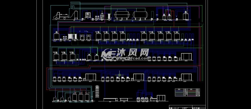 冰淇淋工厂供水蒸汽物料清洗管路规划设计图 - 食品