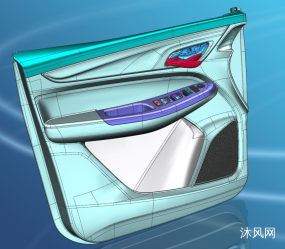 汽车前门装饰板总成 左右对称内饰件开闭件图纸合集的封面图