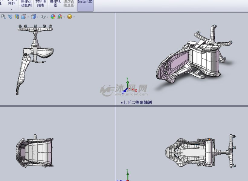 游戏座椅设计模型三视图