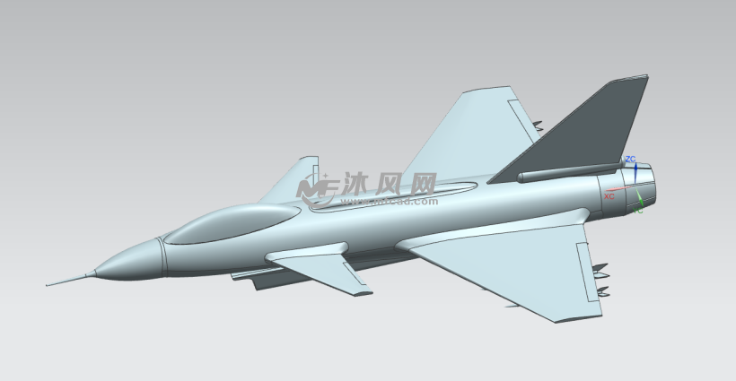 歼十战机模型 - 航空航天图纸 - 沐风网