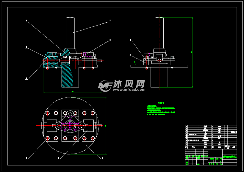 离合器踏板轴螺旋式双移动v型块定心夹具设计cad图纸