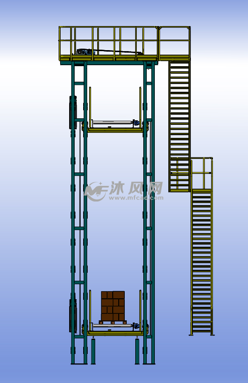 链条升降机三维