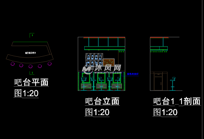 咖啡厅cad图纸