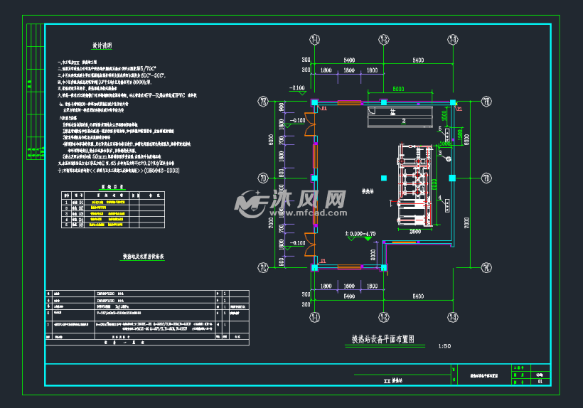 换热站设备平面图