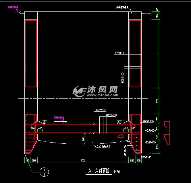 沉井结构施工图纸