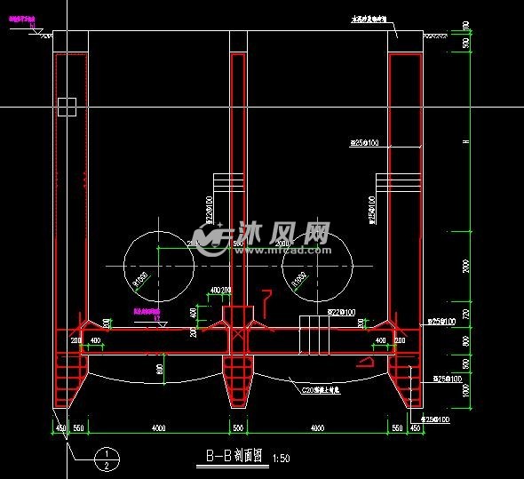 沉井结构施工图纸