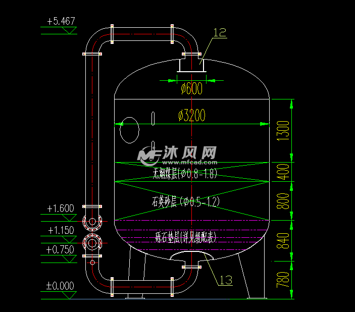 多介质过滤器设计图纸