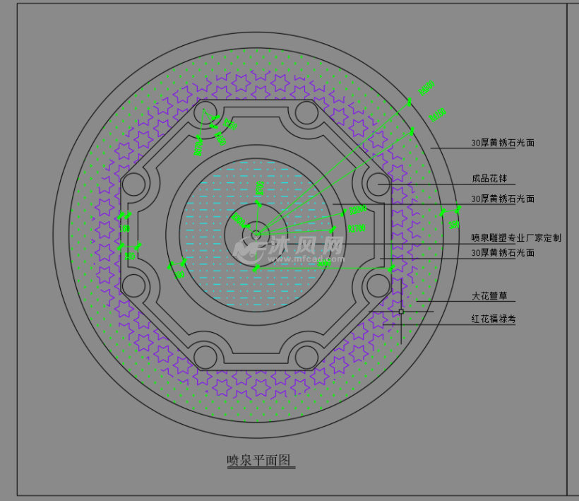 喷泉平面图