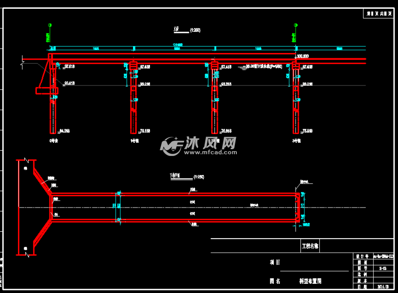 cad图纸 水利工程图纸 公路桥梁图 桥梁工程图 防撞护栏钢筋布置图