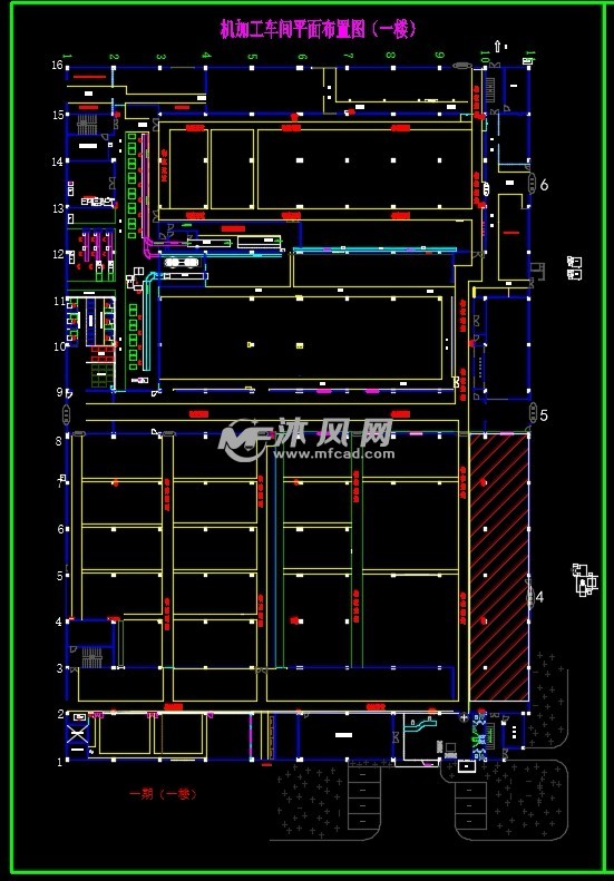 机加工车间平面布局一楼