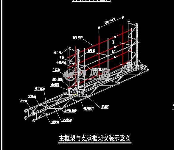 高层办公楼塔楼电动自生爬架施工方案图