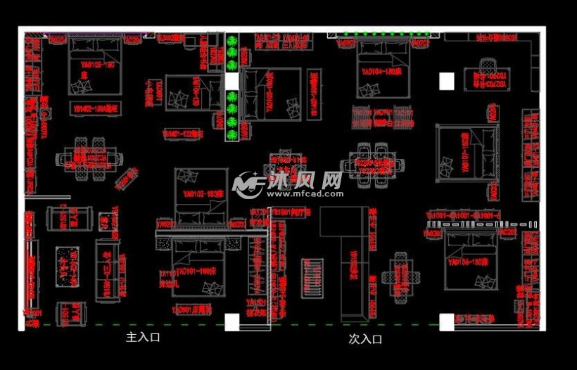 家具卖场cad施工图