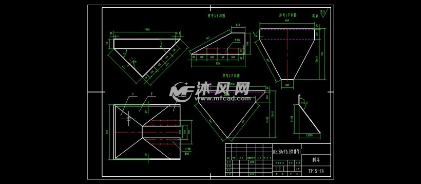 瓶盖提升机图 - 输送和提升设备图纸 - 沐风网