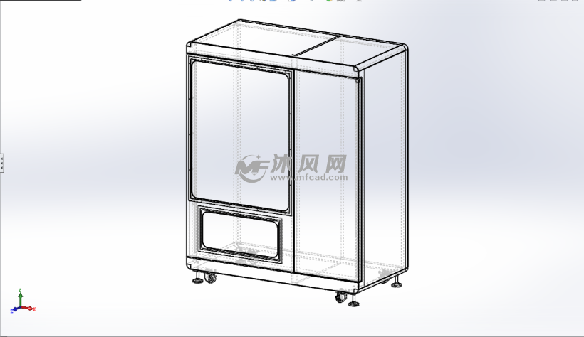 自动售货机框架设计模型线条图