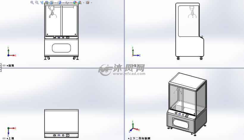 单人娃娃机设计模型三视图