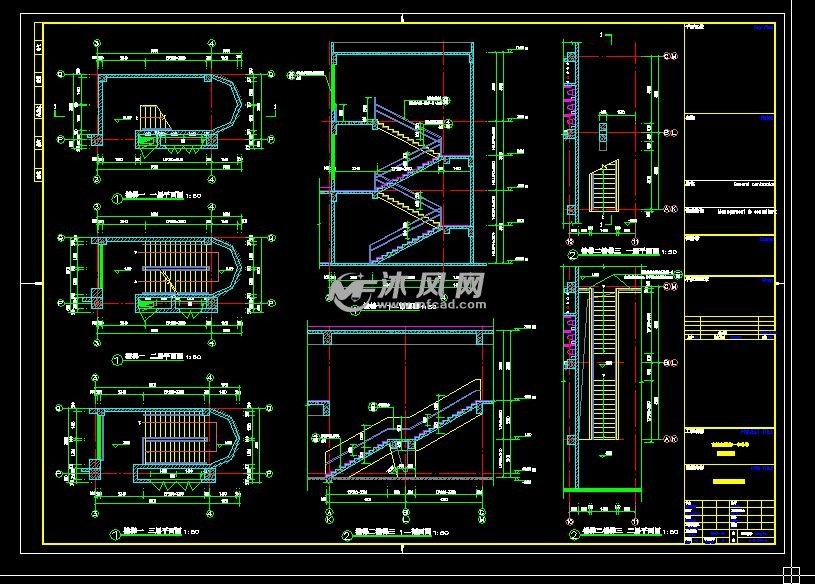 中小学校六区18班3层幼儿园建筑图