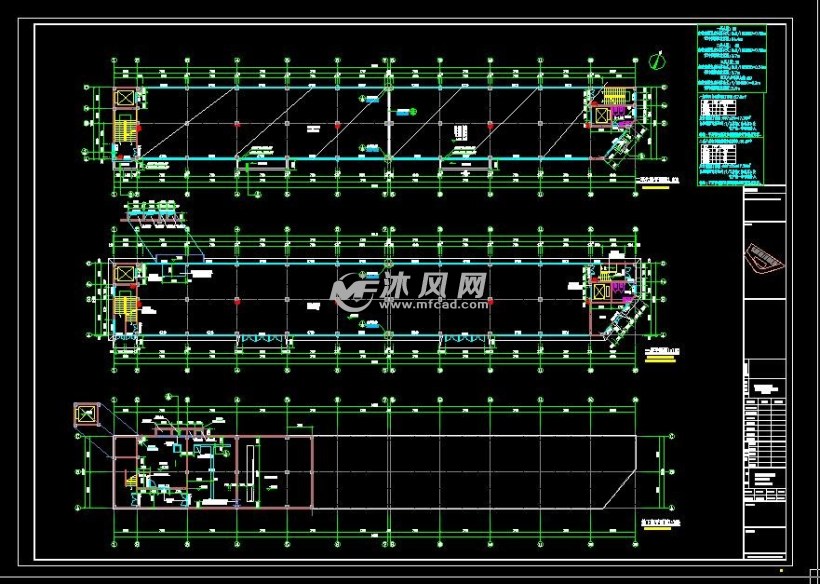 6层丙类1#标准厂房建筑结构图