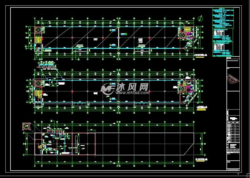 6层丙类1#标准厂房建筑结构图