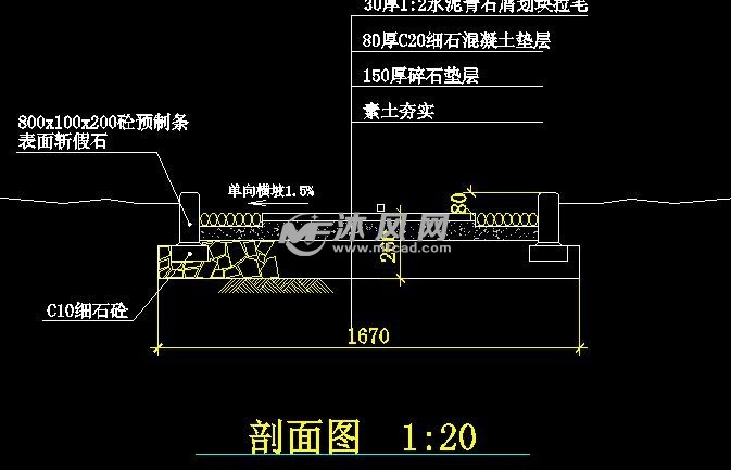 碎石路面结构