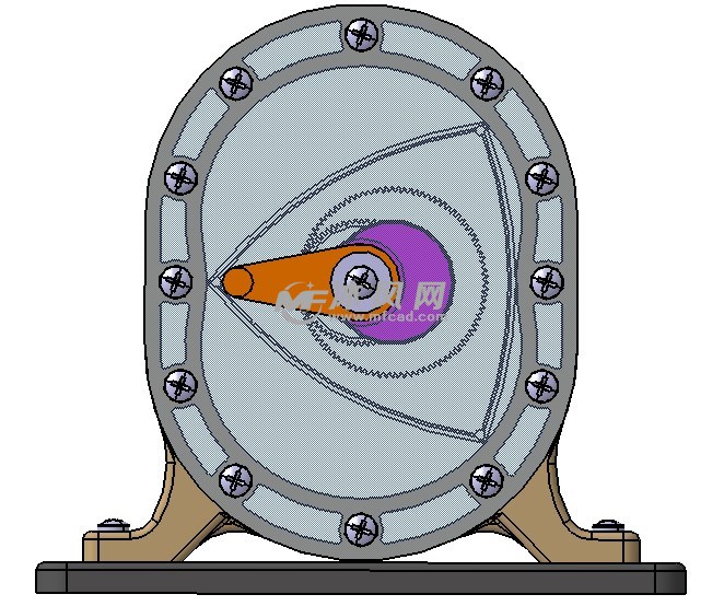 转子发动机简易模型 - 动力系统图纸 - 沐风网