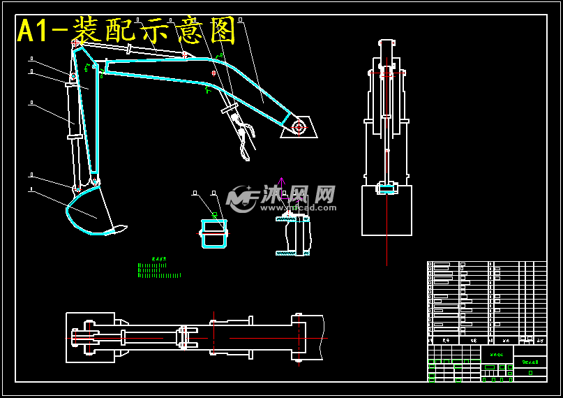 a2-斗杆资料总预览图纸简介本次设计的液压挖掘机初步定为铲斗容量q=0