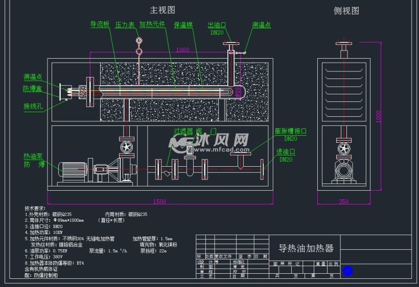 大型导热油炉模型