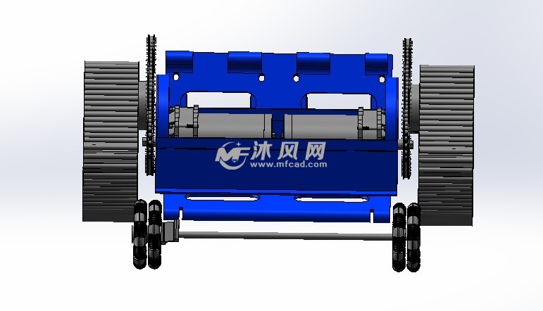 履带全向轮小车 - 行走系统图纸 - 沐风网