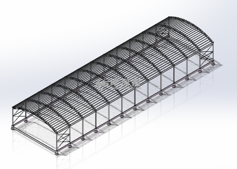 管桁架棚三维