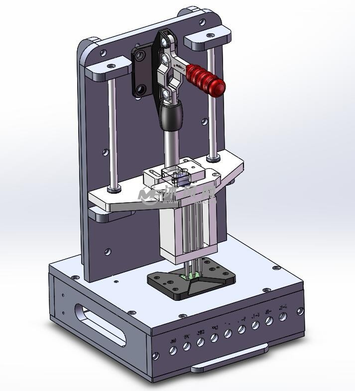 测试烧录治具局部图纸简介bga快速夹测试烧录治具模型,根据品进行设计