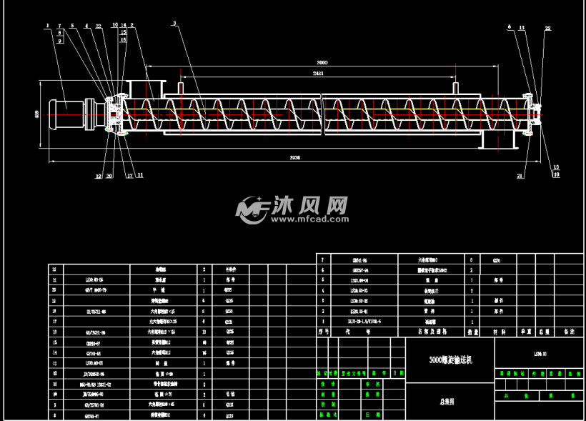 3000型双筒螺旋输送机