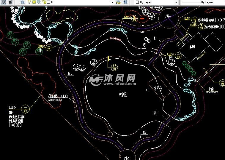 湖区公园总体平面图 - 景观规划设计图图纸 - 沐风网