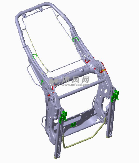 汽车座椅骨架结构图设计