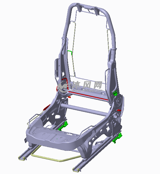 汽车座椅骨架结构图设计