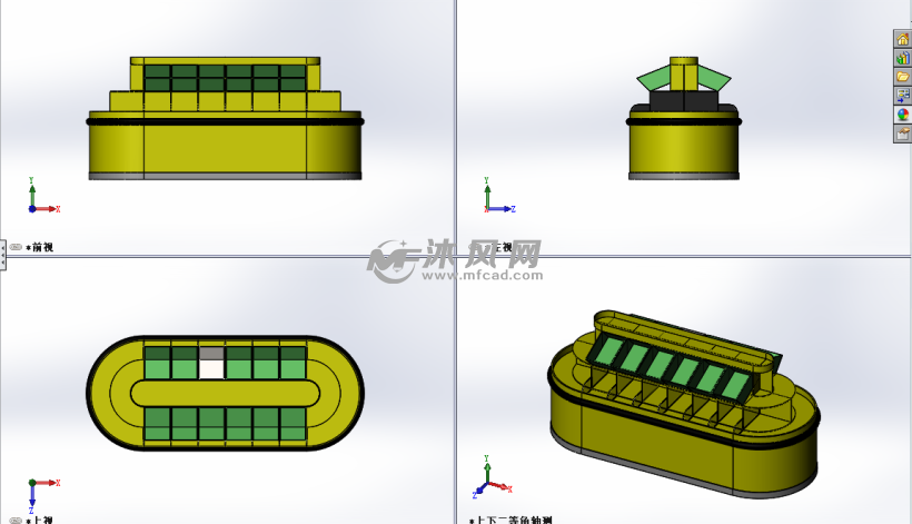 糖果展示柜设计模型三视图