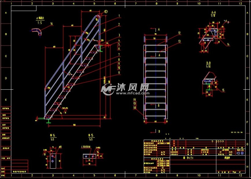 建筑模型 梯子