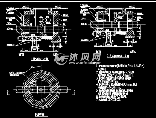 排气阀井平面图