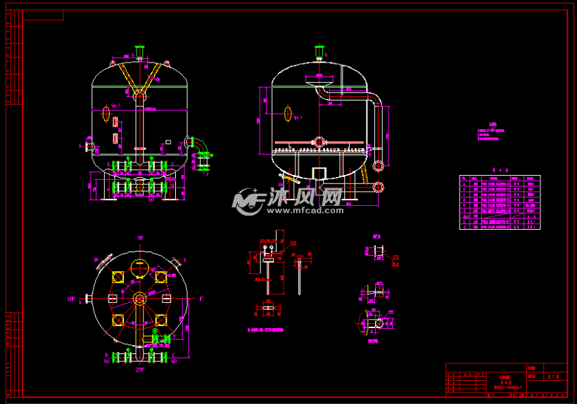 石英砂过滤器cad图