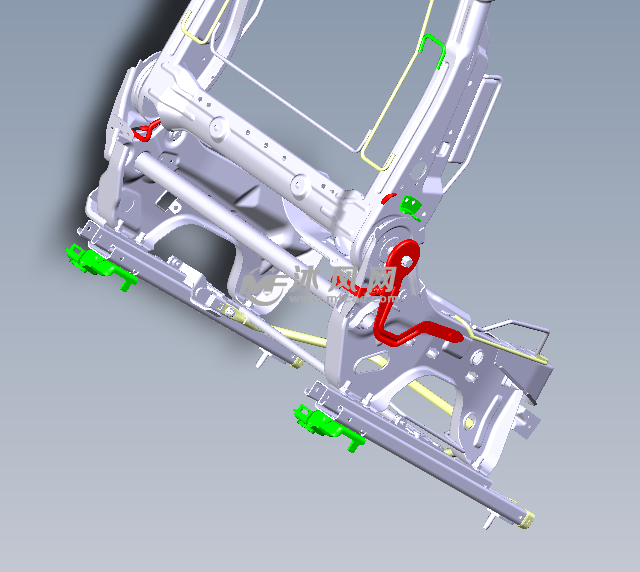 汽车座椅骨架结构图设计