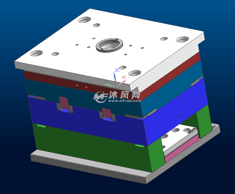 车灯灯座3d模具设计图档