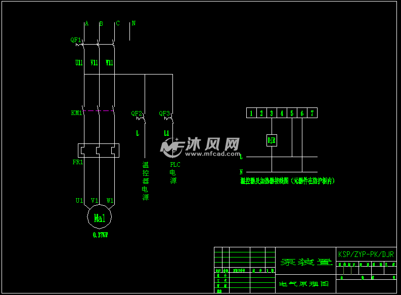 cdq-ps1a40e电动润滑泵装置电气原理图