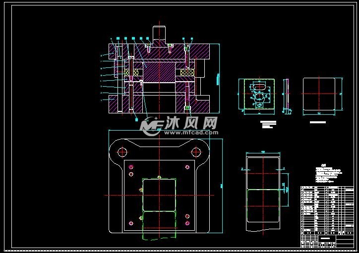 防尘罩落料模cad装配图