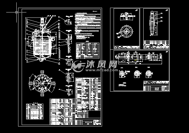 dn1800内盘管带夹套锚式搅拌反应釜设计图